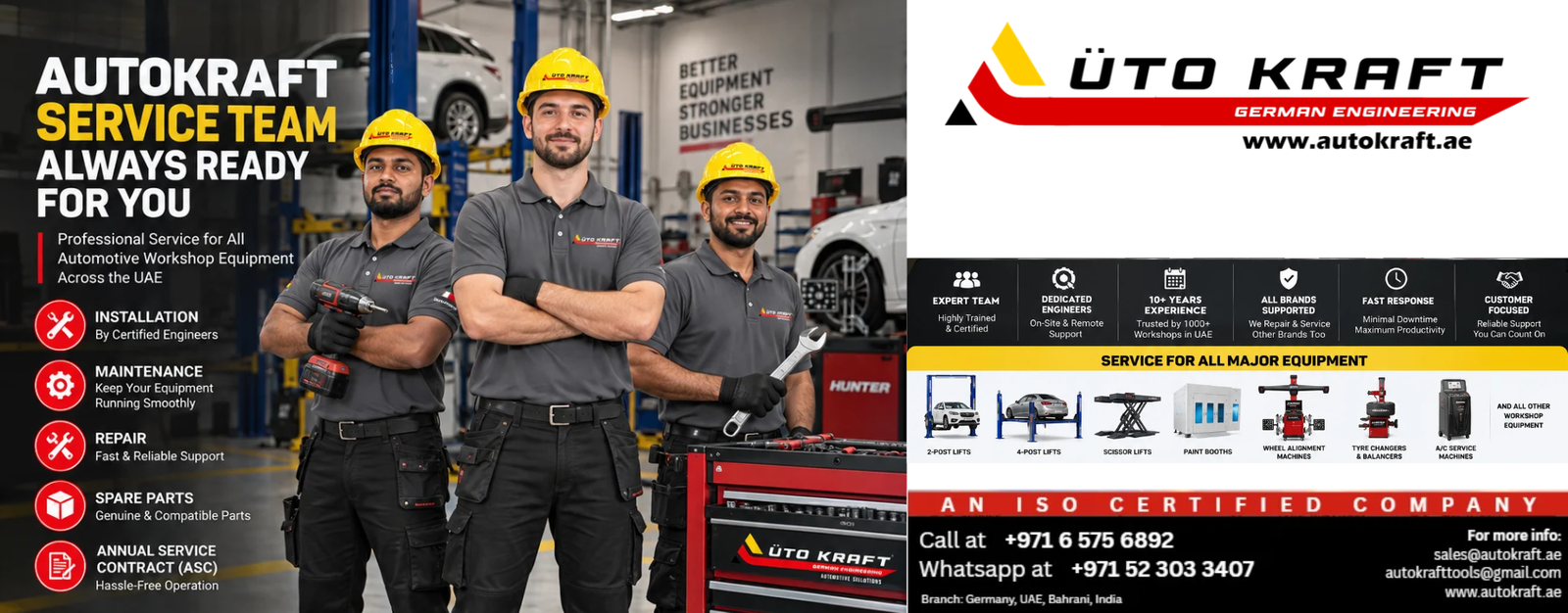 Autokraft Service Team: The People Behind Reliable Automotive Workshop Equipment in the UAE