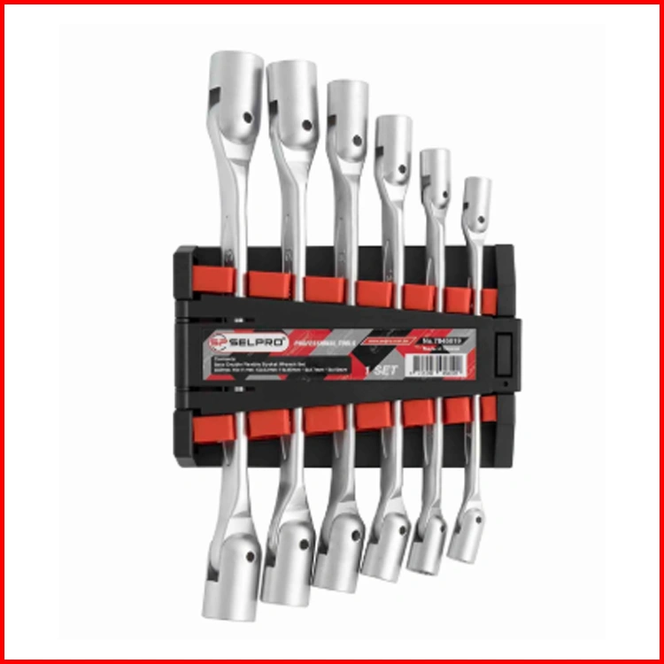 Selpro 6 Pcs Flexible Head Double Socket Spanner Set