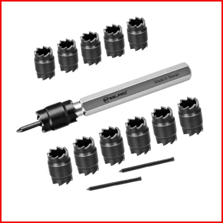 Selpro 13 Pcs HSS Double Side Spot Weld Cutter Set 3/8"